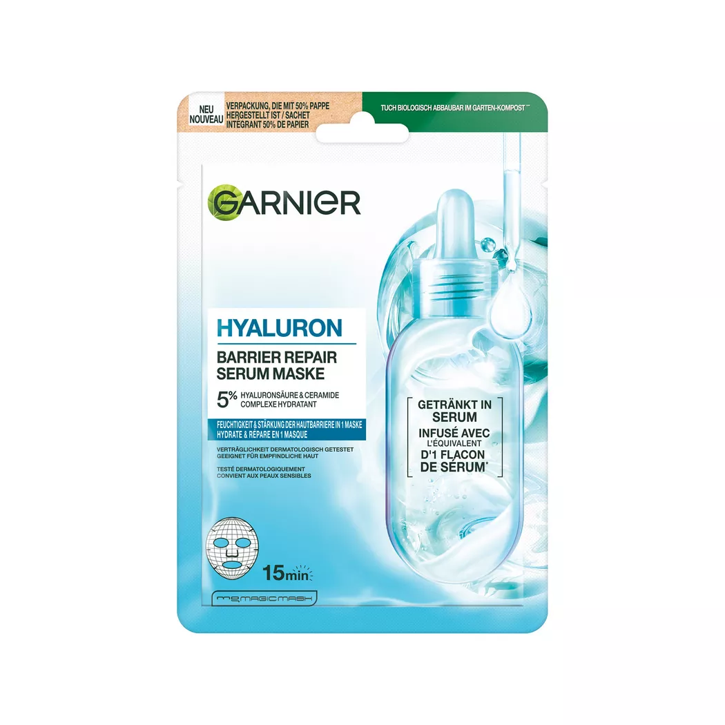 GARNIER SkinActive Tuchmaske Serum Hyaluron Barrier Repair (28g)