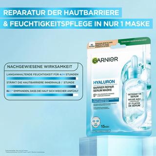 GARNIER  Hyaluron Barrier Repair Serum Maske 