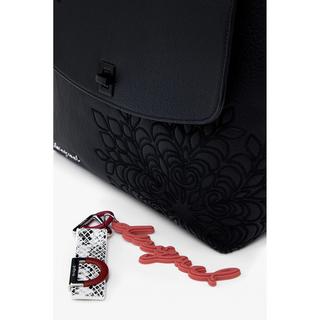 Desigual Zaino effetto scamosciato con ricamo floreale  