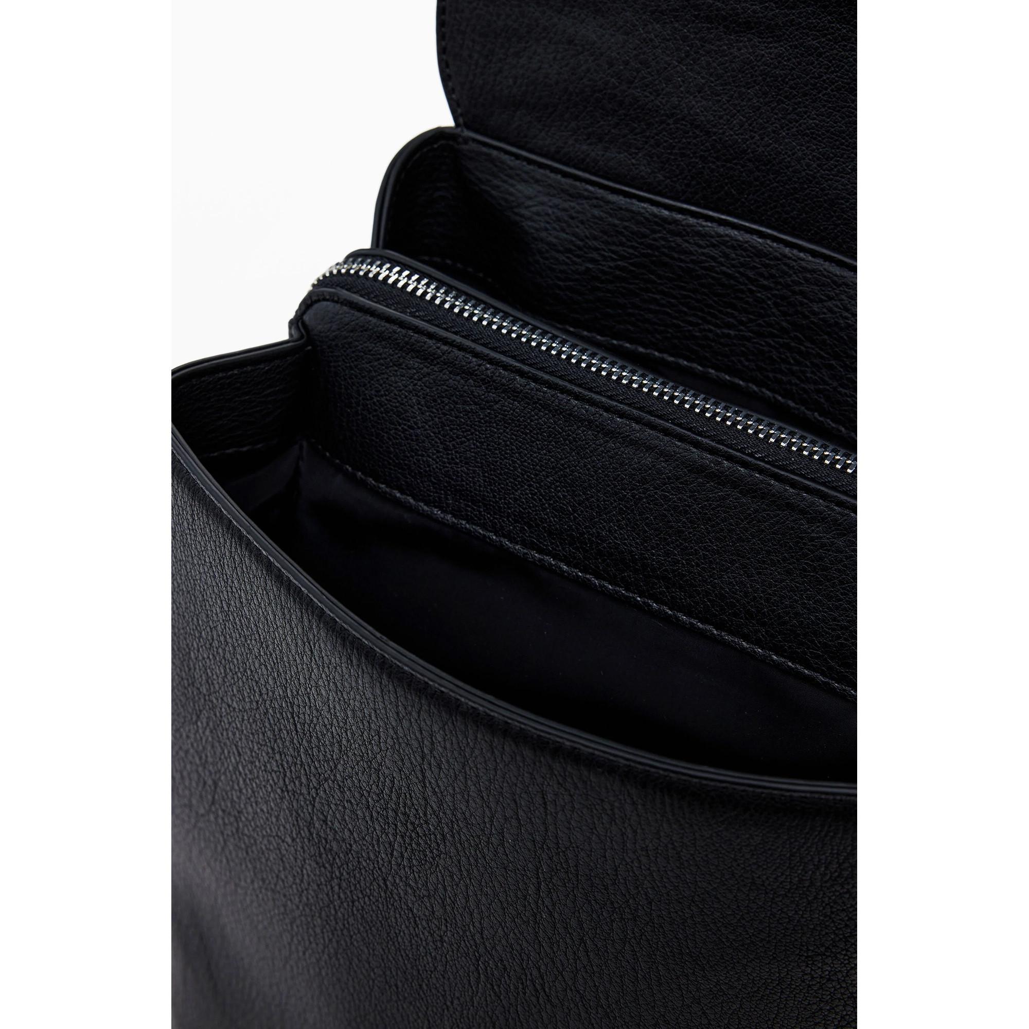 Desigual Zaino effetto scamosciato con ricamo floreale  