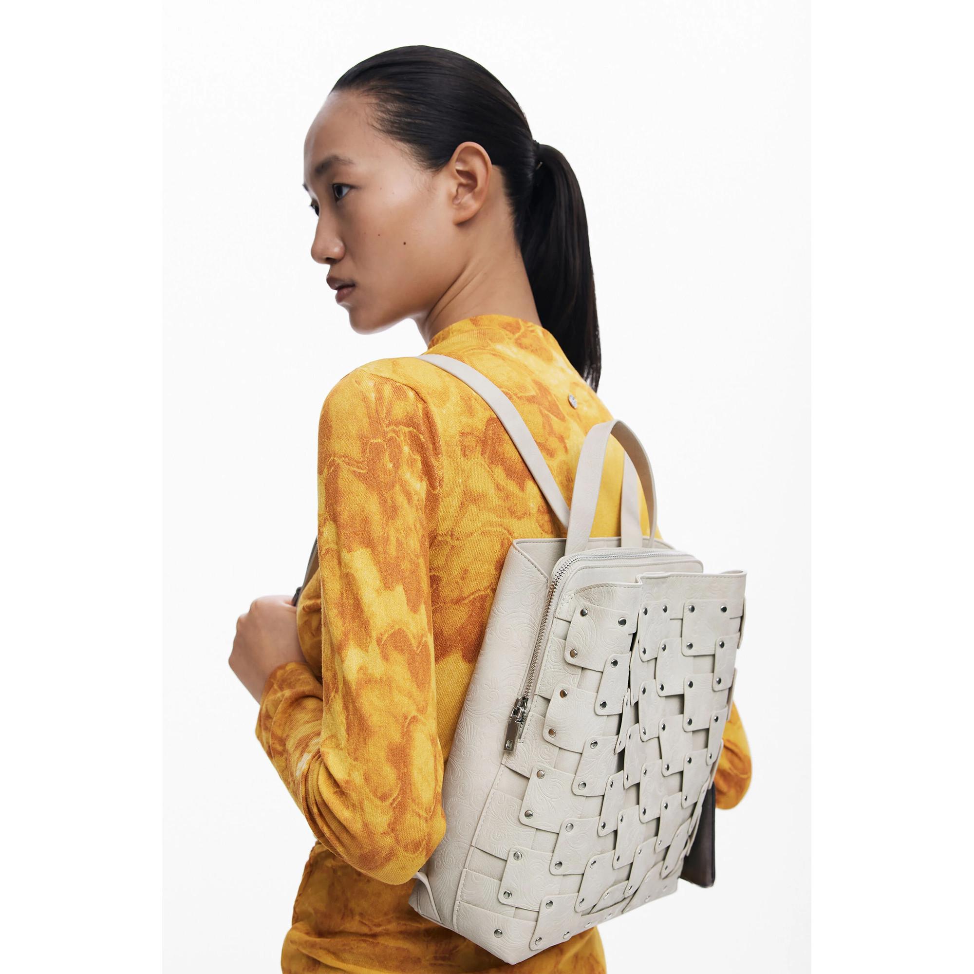 Desigual Sac à dos clouté tressé  