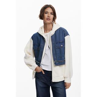 Desigual Sweatshirt mit Kapuze und Reissverschluss  