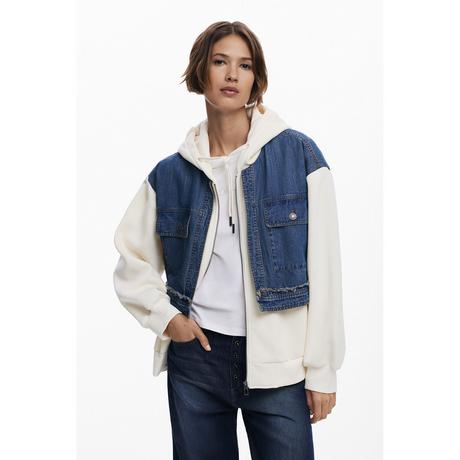 Desigual Sweatshirt mit Kapuze und Reissverschluss  