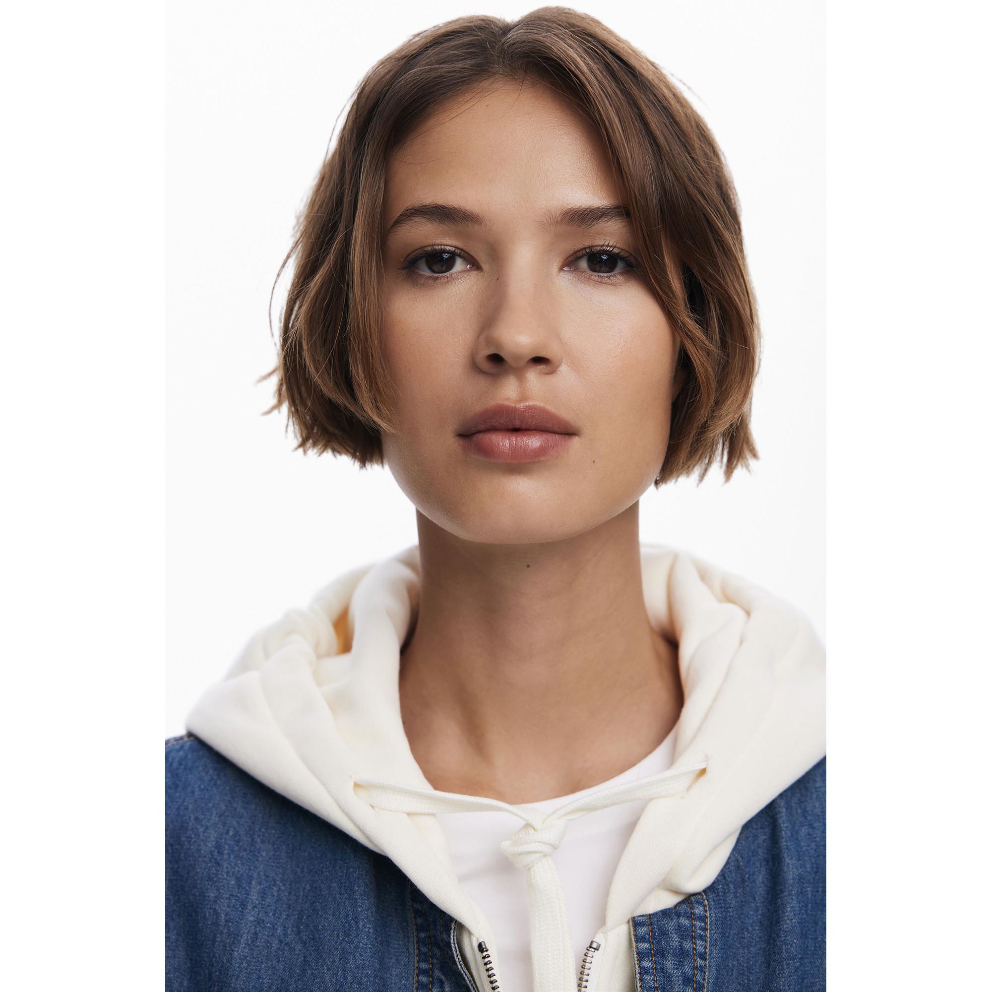 Desigual Sweatshirt mit Kapuze und Reissverschluss  