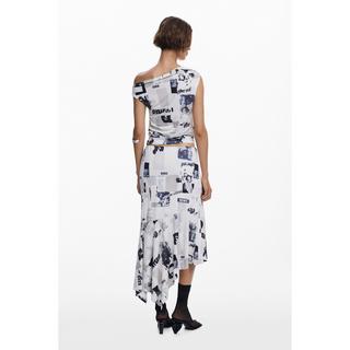 Desigual Ärmelloses T-Shirt mit Zeitungsprint  