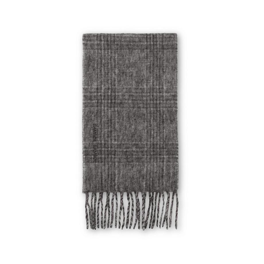 Samsøe Samsøe Alex Sciarpa a Quadri con Frange  