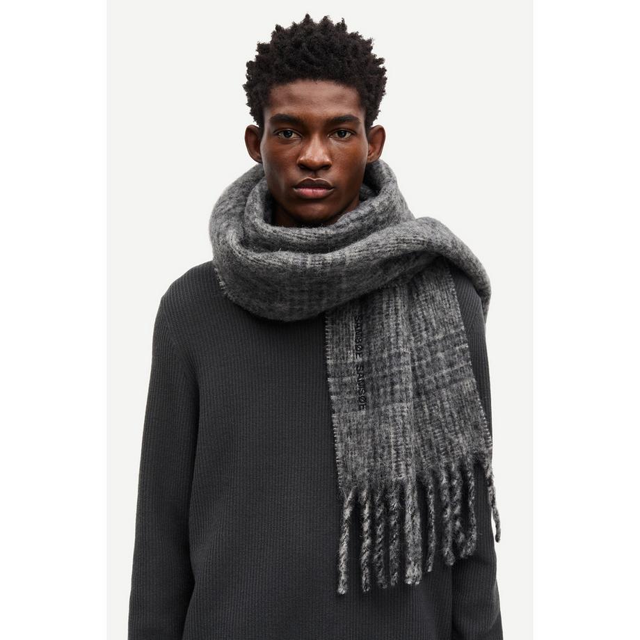 Samsøe Samsøe Alex Sciarpa a Quadri con Frange  