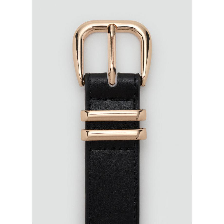 MANGO Bella Cintura con Fibbia in Metallo  