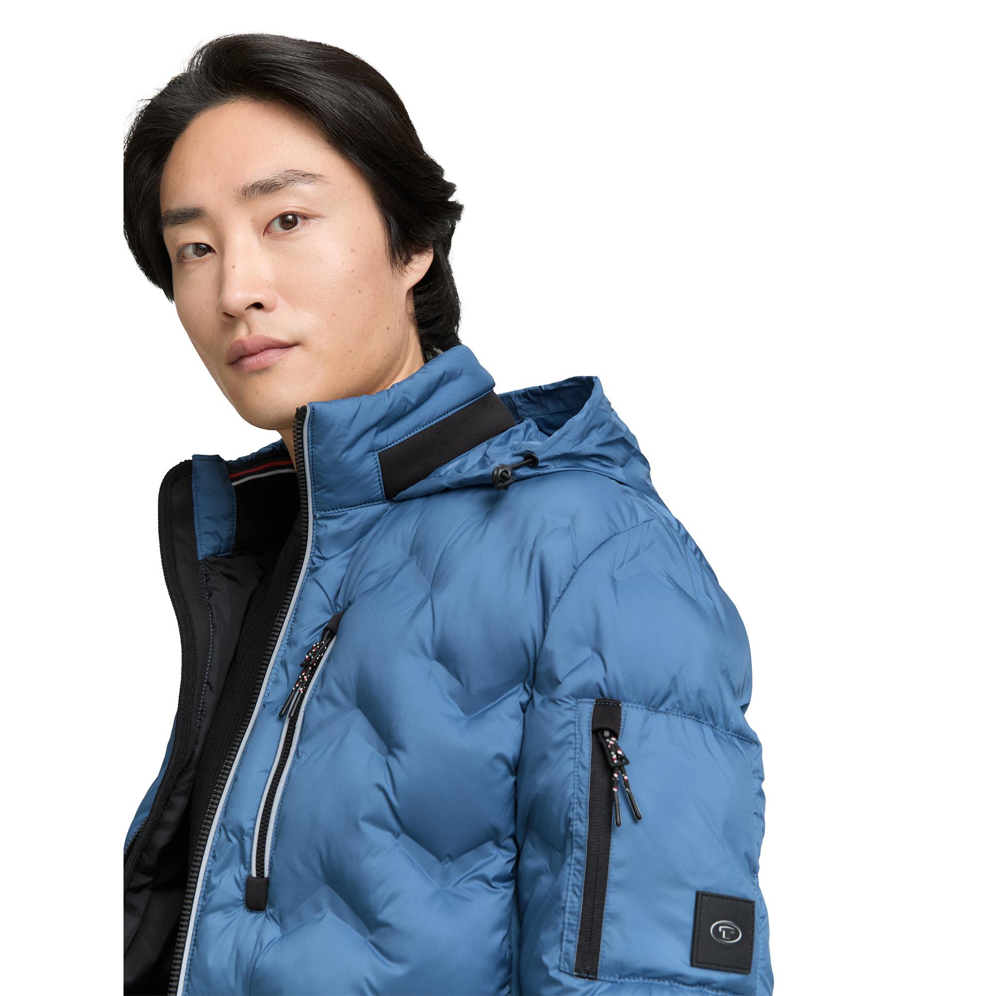 TOM TAILOR Leichte Hybrid Jacke mit verstaubarer Kapuze  