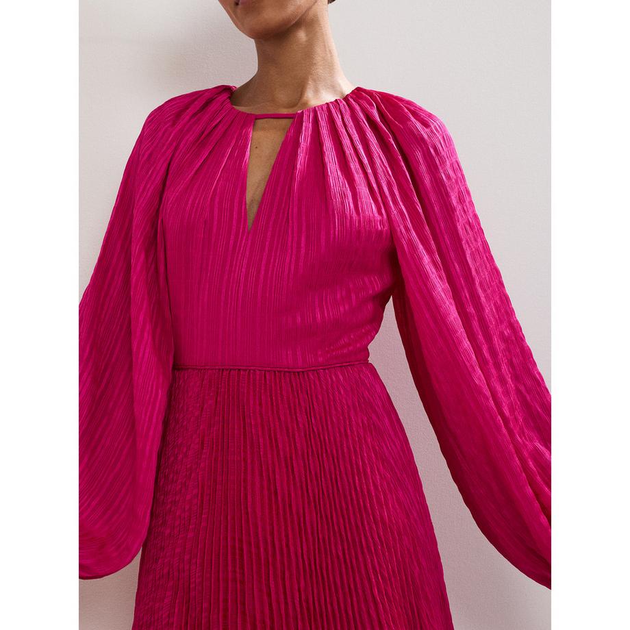 Phase Eight Robe Midi Plissée Manches Ballon  