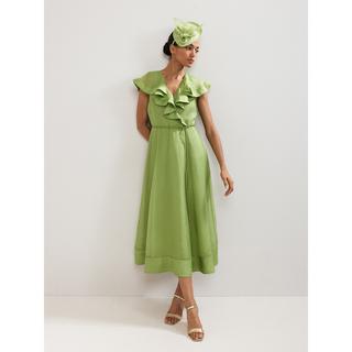 Phase Eight Robe Midi Volants Col V  