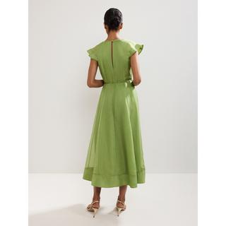 Phase Eight Robe Midi Volants Col V  