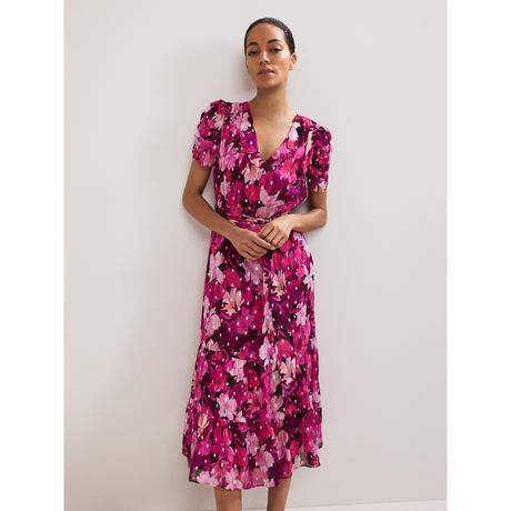 Phase Eight Robe Midi Imprimé Floral  