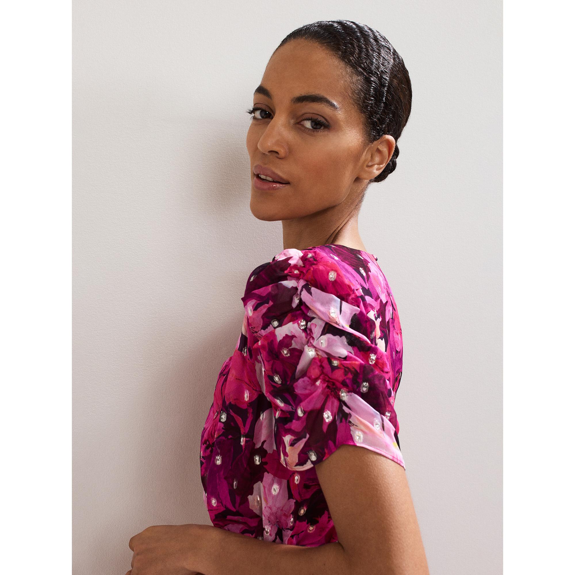 Phase Eight Robe Midi Imprimé Floral  