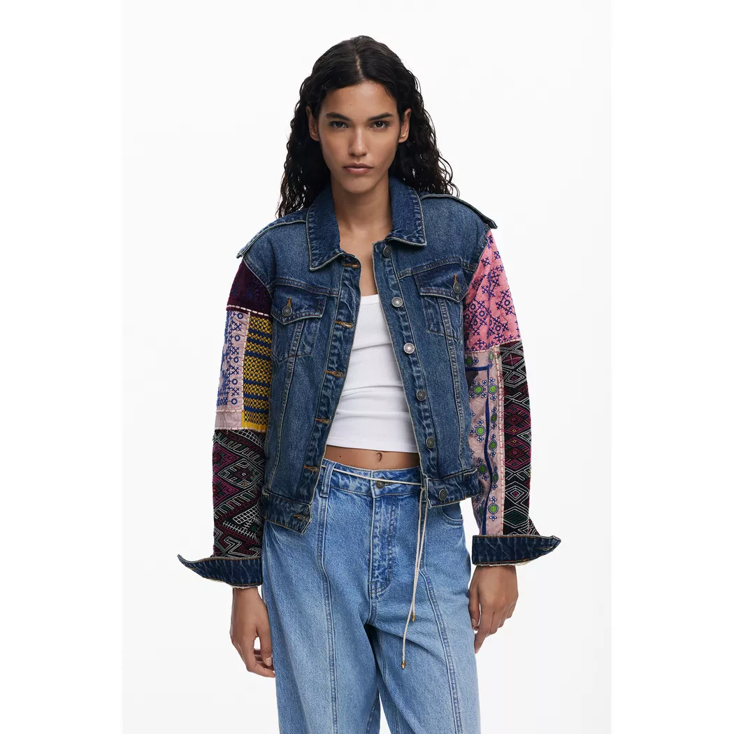 Desigual - Jacke ohne Kapuze, für Damen, Blau Größe L