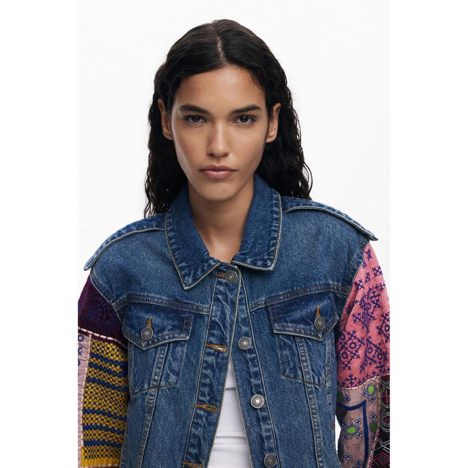 Desigual Veste Trucker en Denim sans Capuche  