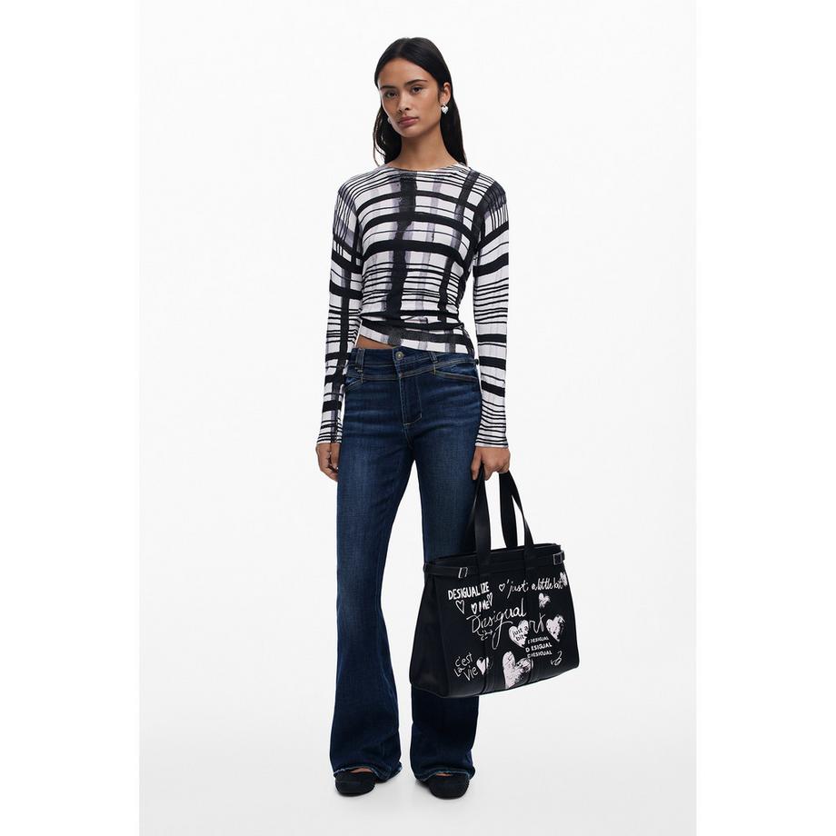 Desigual Maglione a righe multicolore  