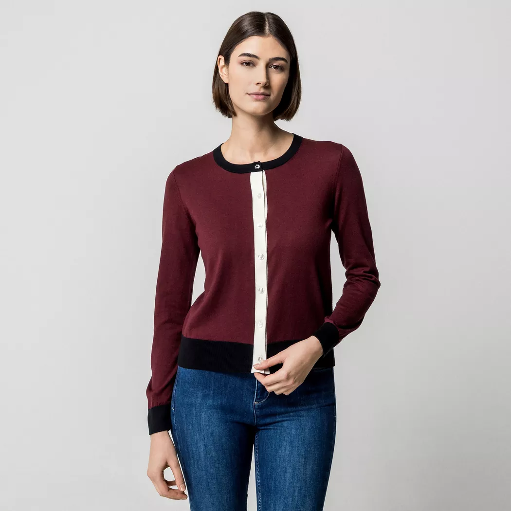 Manor Woman - Cardigan, für Damen, Bordeaux Größe S