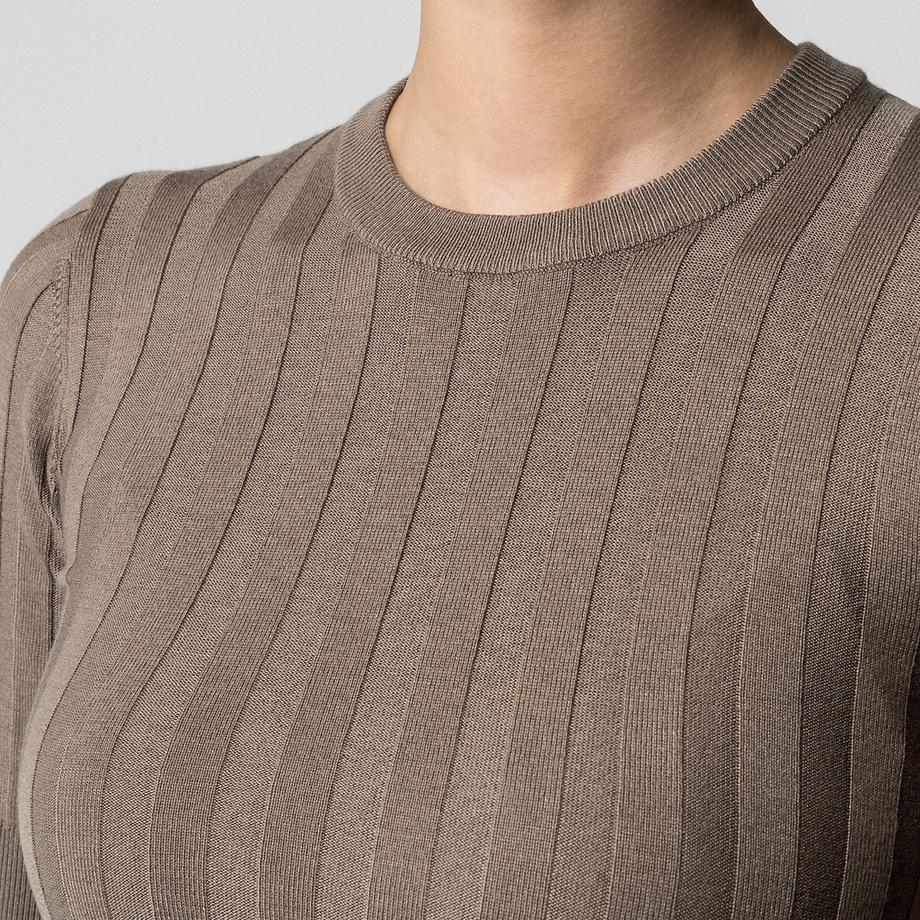 Manor Woman Gerippter Kurzarm Pullover  