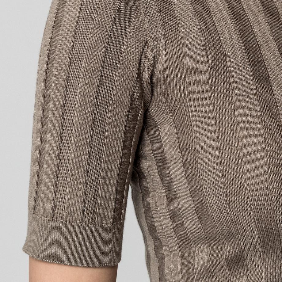 Manor Woman Gerippter Kurzarm Pullover  