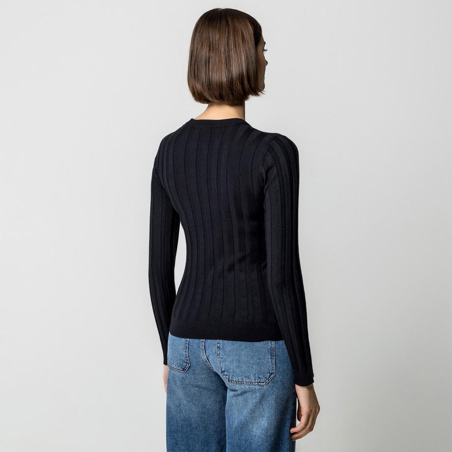 Manor Woman Maglione a costine Slim Fit  