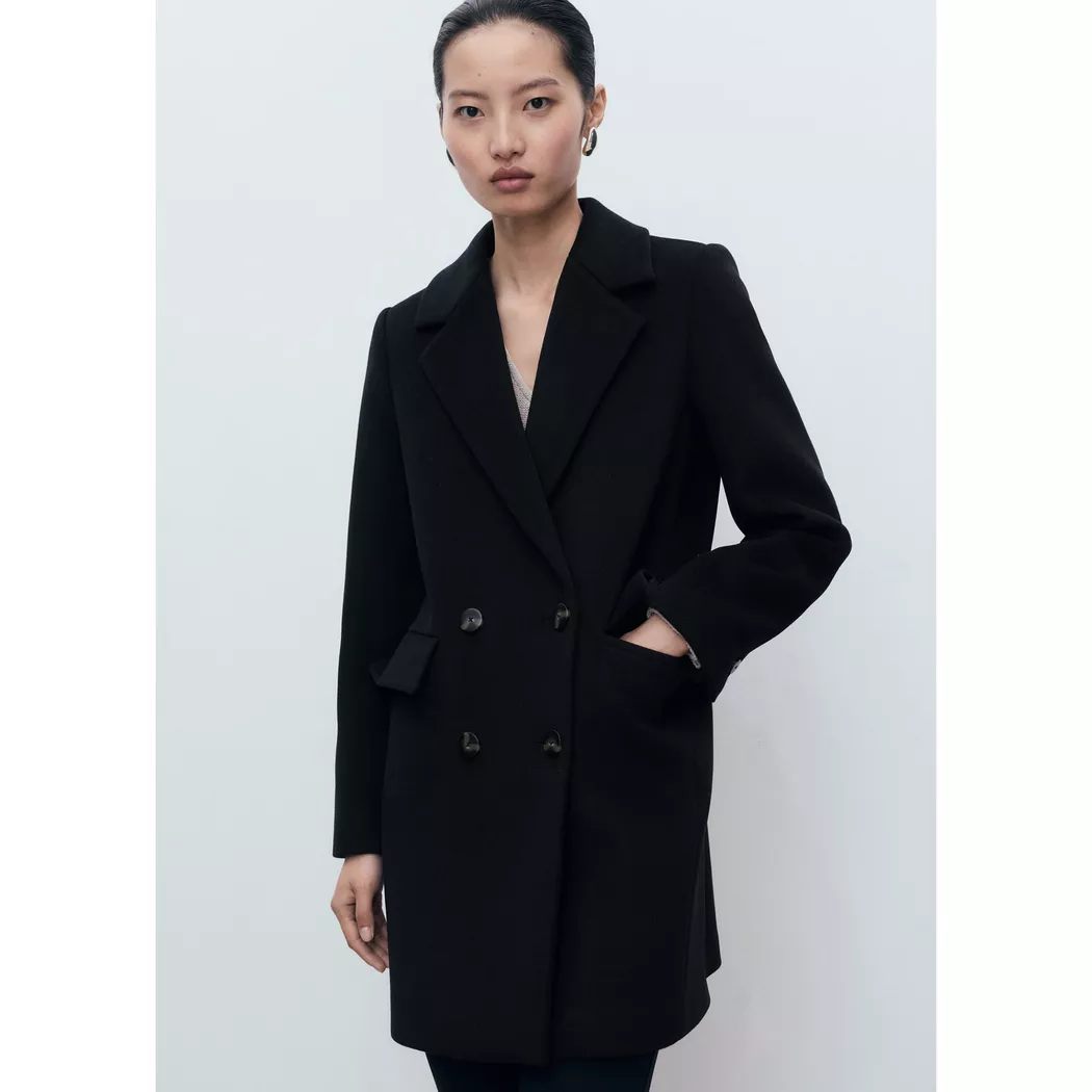 Mango - Mantel, für Damen, Black, Größe S