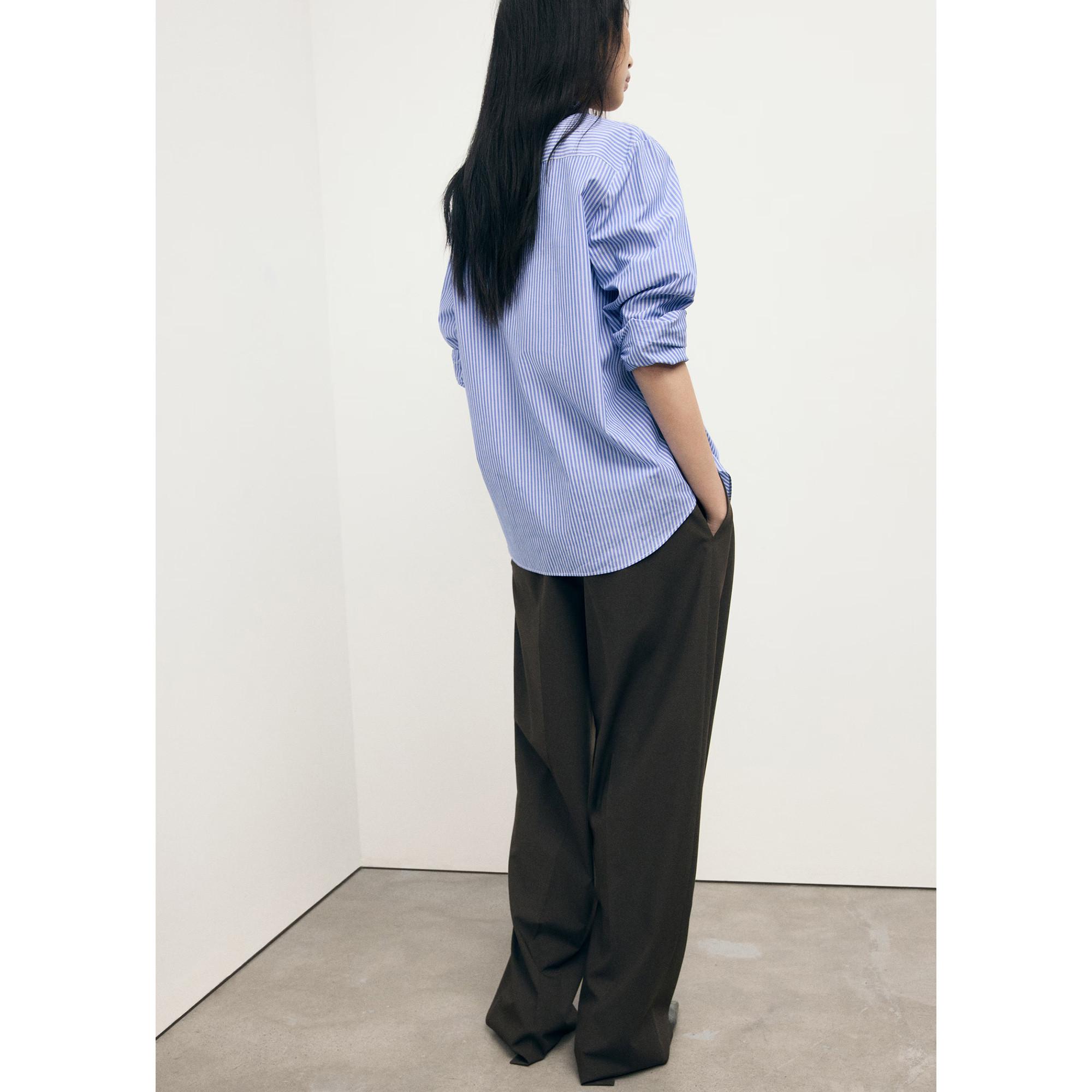 MANGO REGU Gestreifte Langarmbluse  