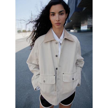 MANGO Newrio Giacca di Jeans con Colletto a Contrasto  