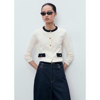 MANGO PERI Cardigan mit Kontrastbesatz  