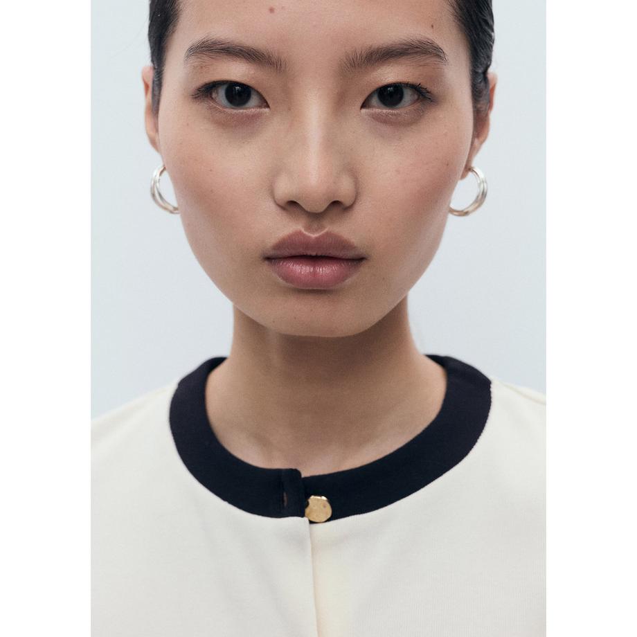 MANGO PERI Cardigan à Bordure Contrastante  