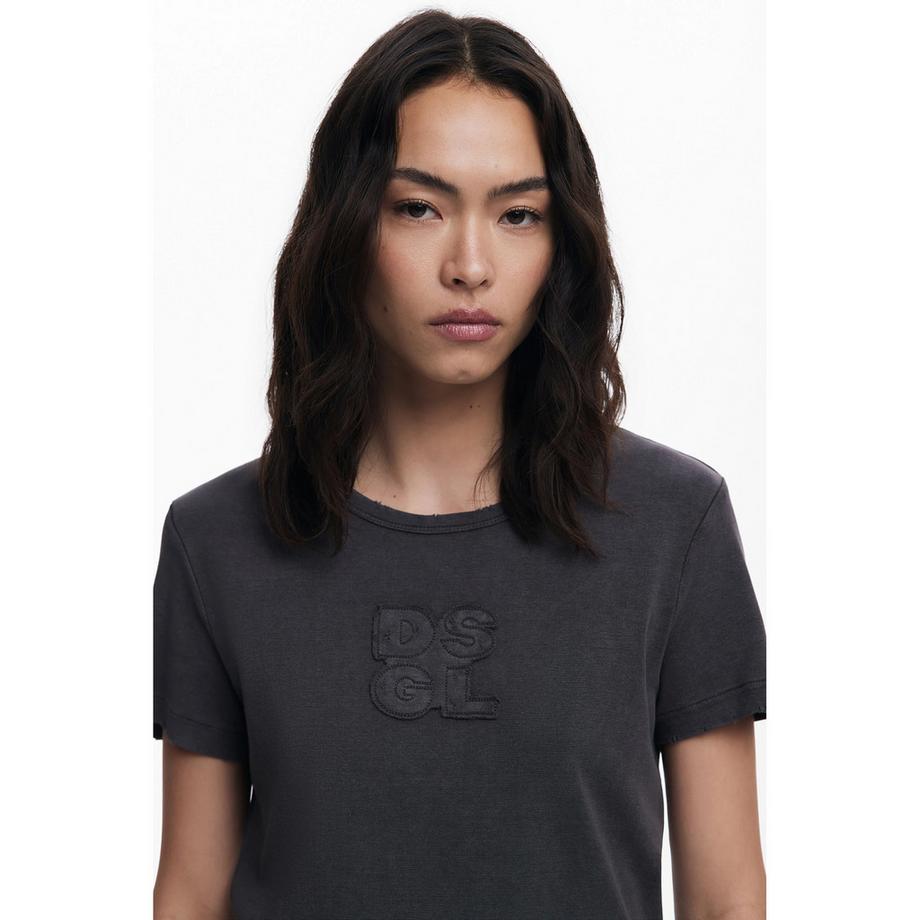 Desigual T-Shirt avec logo en relief  