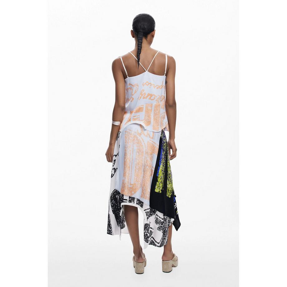 Desigual Asymmetrischer bedruckter Rock  