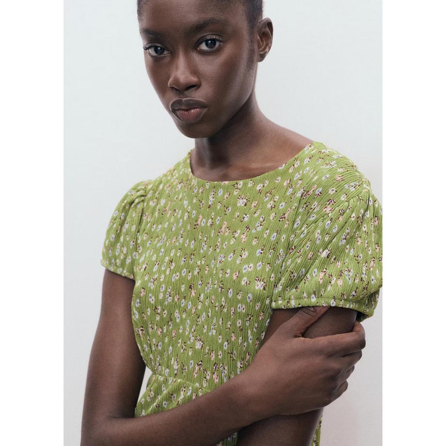 MANGO Pomelo Blumenmuster Maxikleid  