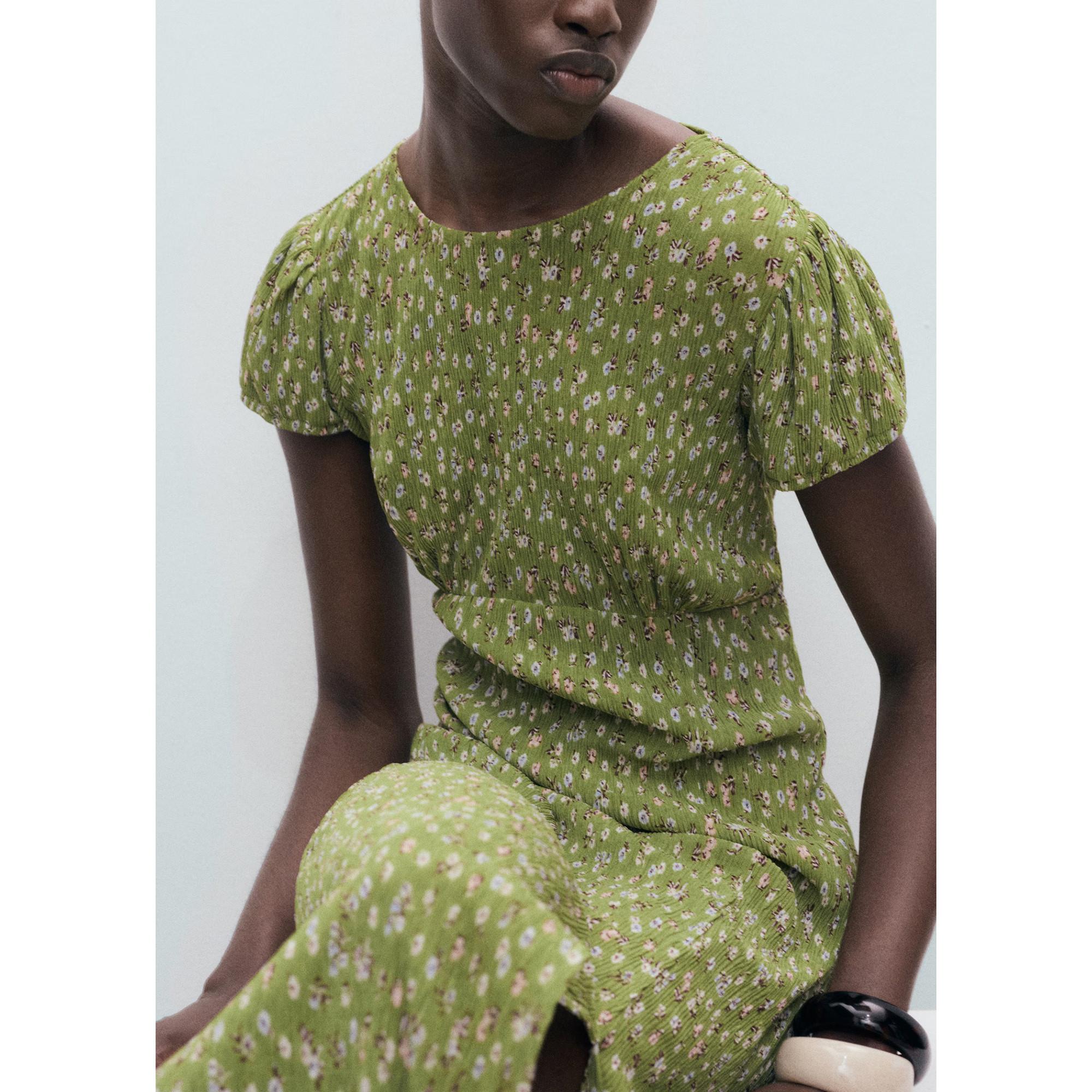 MANGO POMELO Geblümtes Maxikleid  