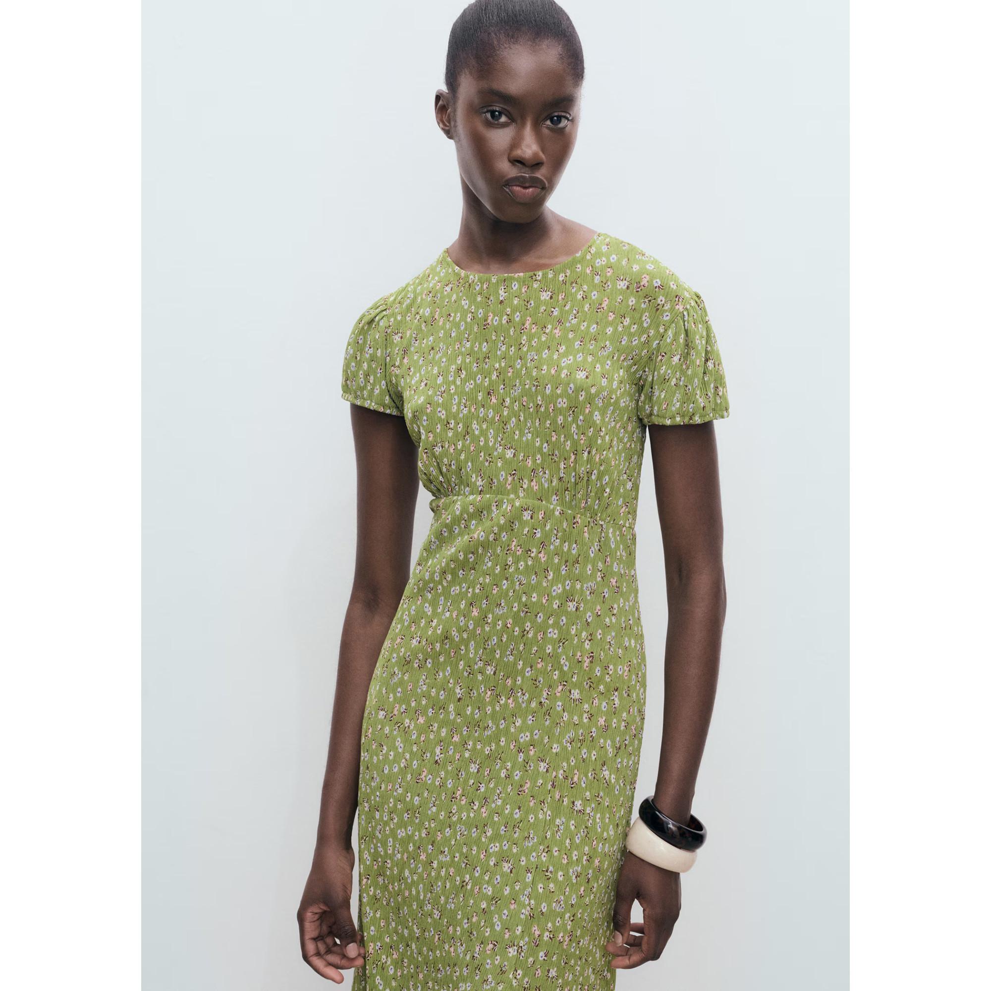 MANGO POMELO Geblümtes Maxikleid  