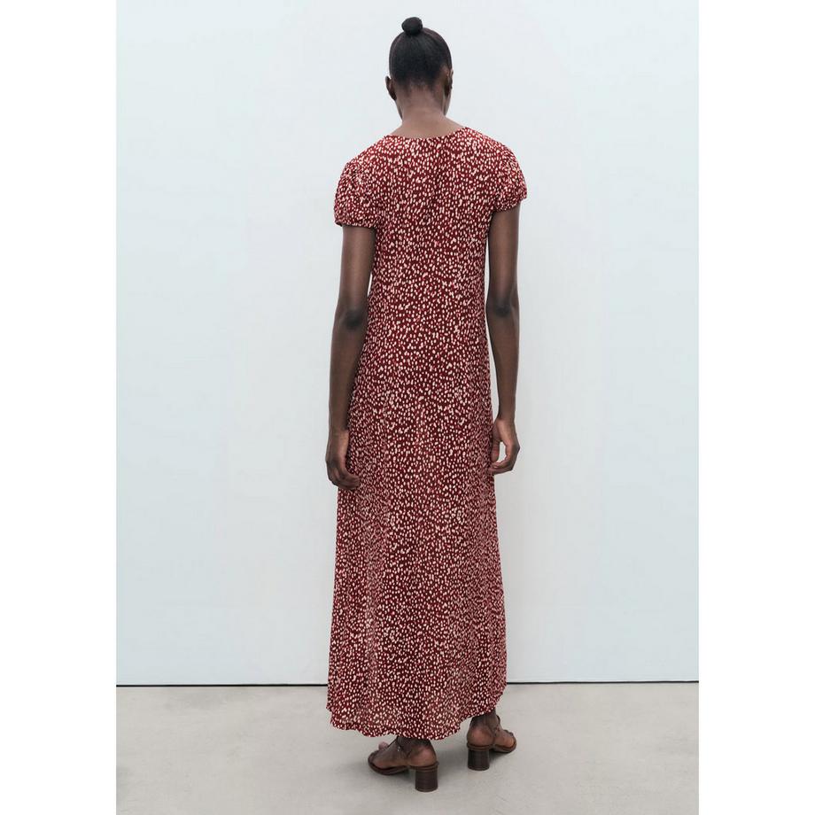 MANGO Pomelo Vestito Lungo Stampato Maniche Corte  