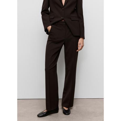 MANGO Bergen Straight Leg High Waist Pantaloni  