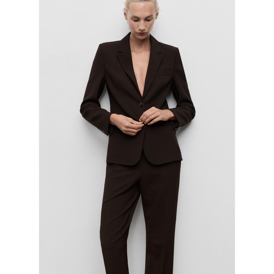 MANGO Bergen Straight Leg High Waist Hose  