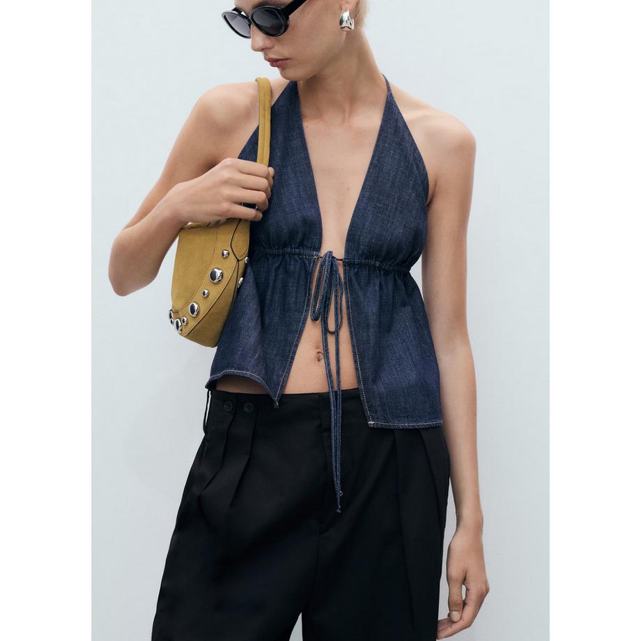 MANGO Mara Pantaloni Straight Fit  