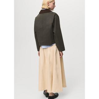 MANGO GARDEN Jeansjacke mit Cordkragen  