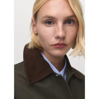 MANGO GARDEN Jeansjacke mit Cordkragen  