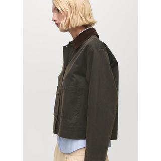 MANGO GARDEN Jeansjacke mit Cordkragen  