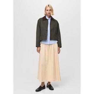 MANGO GARDEN Jeansjacke mit Cordkragen  