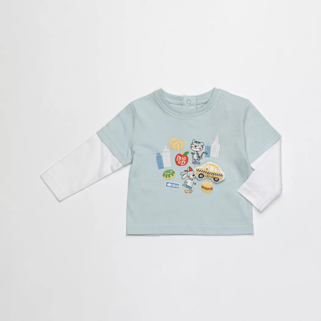 Manor Baby - T-Shirt, langarm, 86, Hellblau