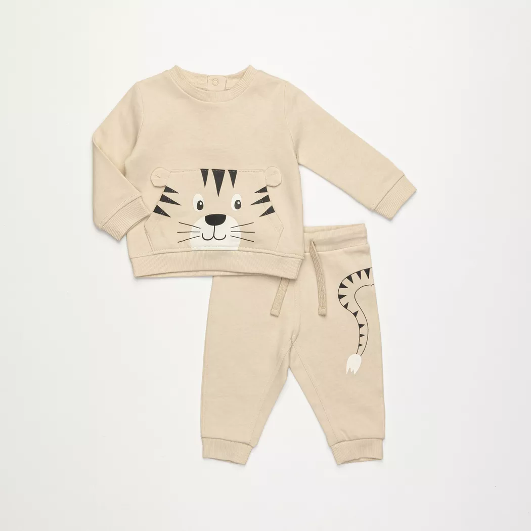 Manor Baby - Set: T-Shirt und Hose, 80, Beige