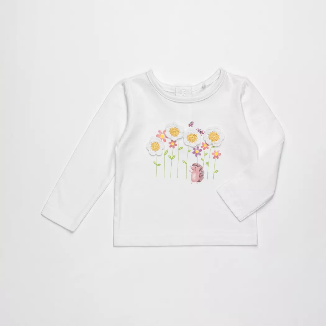 Manor Baby - T-Shirt, langarm, 74, Weiss