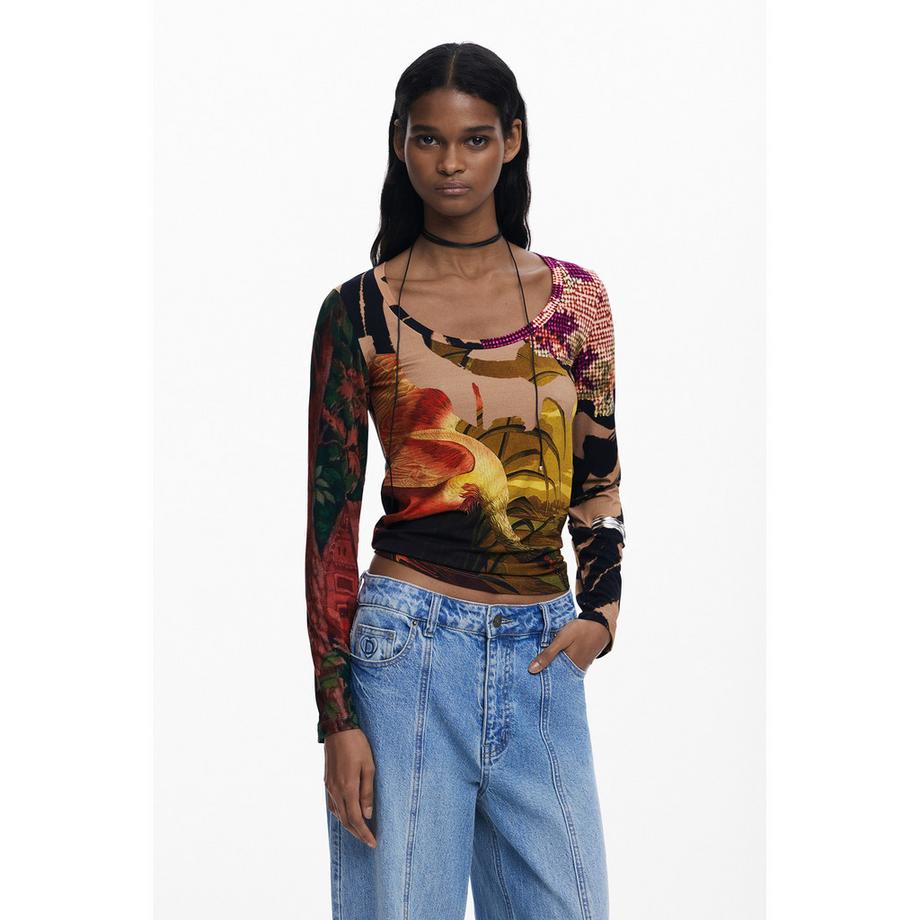 Desigual T-shirt imprimé à manches longues  