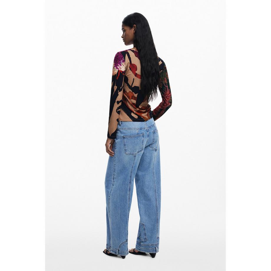 Desigual T-shirt imprimé à manches longues  