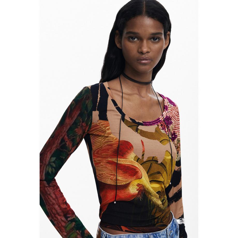 Desigual T-shirt imprimé à manches longues  