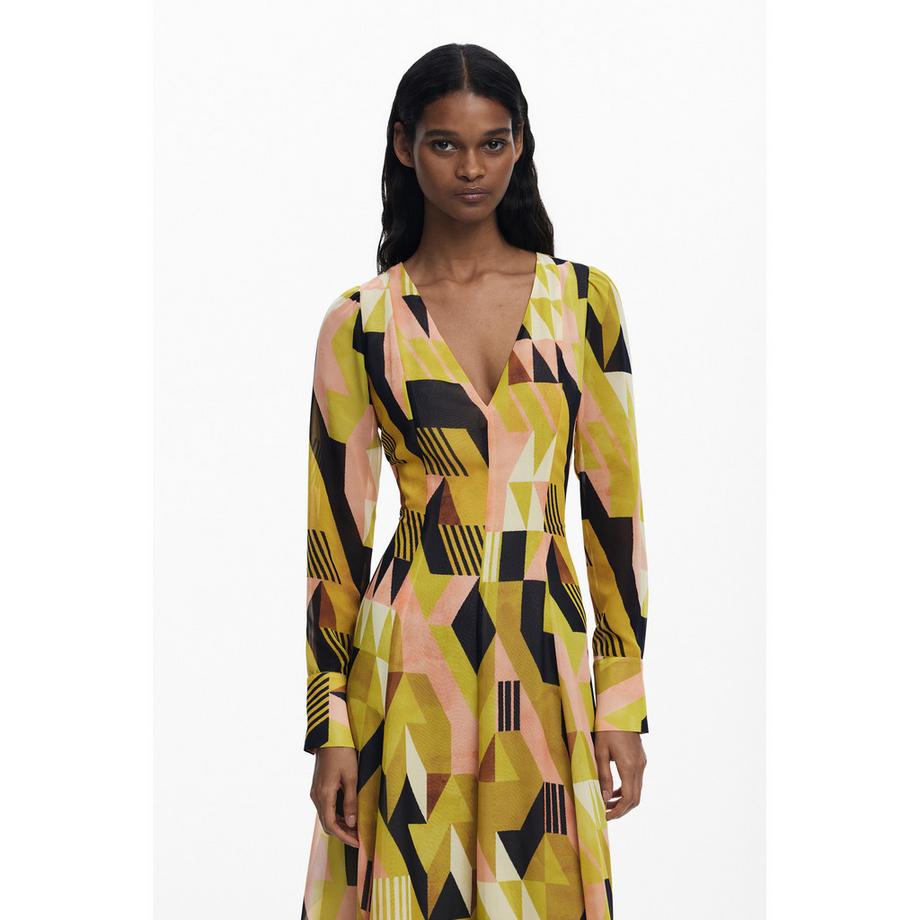 Desigual Robe Midi Imprimé Géométrique  